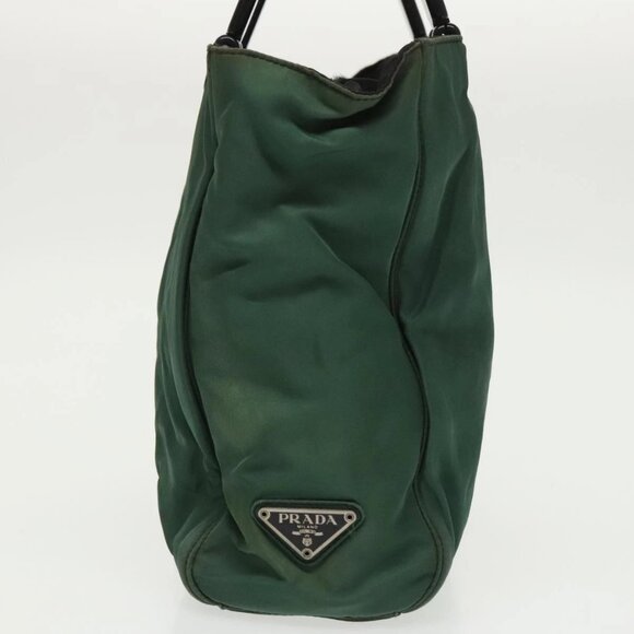PRADA Hand Bag Nylon Green Auth fm4152 - Picture 6 of 16